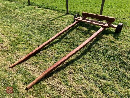 VINTAGE HORSE DRAWN CART FRAME