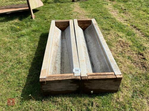 2 X 4' HOMEMADE GROUND FEED TROUGHS