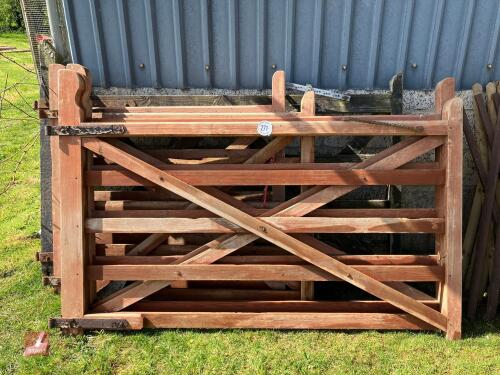 5 WOODEN FIELD/GARDEN GATES