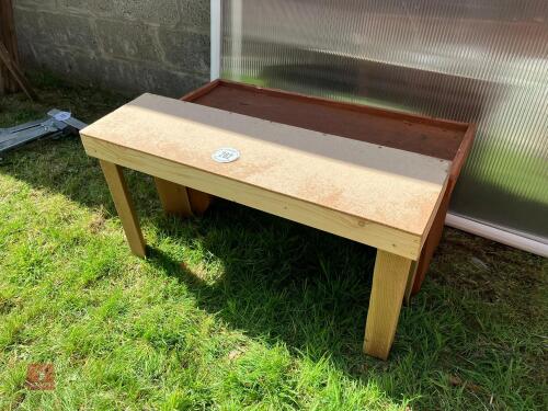 2 WOODEN WORK BENCH/TABLES