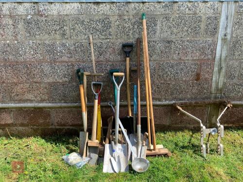 QTY OF GARDEN TOOLS, ETC