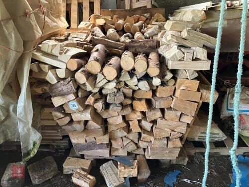 STACK OF DRIED SOFT WOOD LOGS