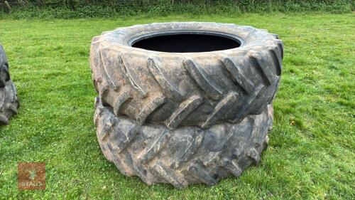 PAIR OF CONTINENTAL 520/70/R38 TYRES