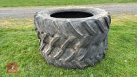 PAIR OF CONTINENTAL 520/70/R38 TYRES - 4