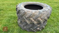 PAIR OF CONTINENTAL 420/70 R28 TYRES