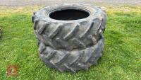 PAIR OF CONTINENTAL 420/70 R28 TYRES - 4