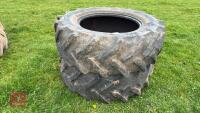PAIR OF CONTINENTAL 420/70 R28 TYRES - 6