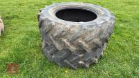 PAIR OF CONTINENTAL 420/70 R28 TYRES - 7