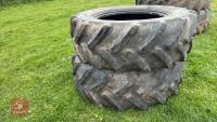 PAIR OF CONTINENTAL 420/70 R28 TYRES - 18