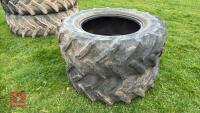 PAIR OF CONTINENTAL 420/70 R28 TYRES - 21