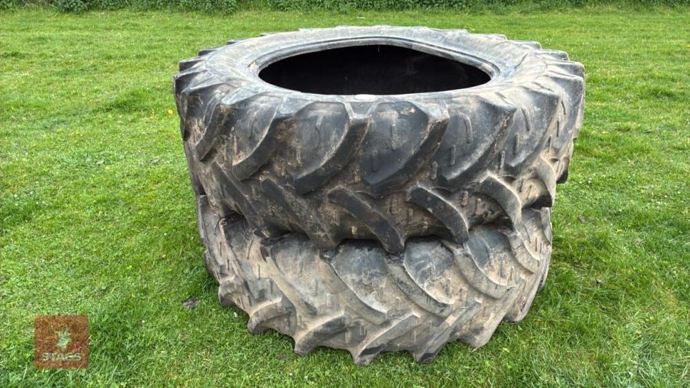PAIR OF KLEBER 20.8 R42 TYRES