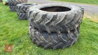 PAIR OF KLEBER 20.8 R42 TYRES - 4