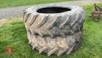 PAIR OF KLEBER 20.8 R42 TYRES - 6