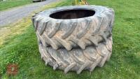 PAIR OF KLEBER 20.8 R42 TYRES - 7