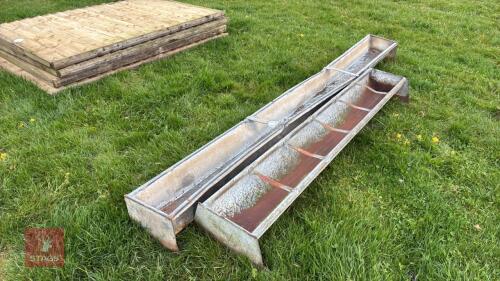 2 GROUND FEED TROUGHS