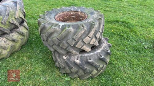 2 X 8 STUD RIMS & TYRES
