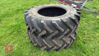 PAIR 16.9 R30 TRACTOR TYRES - 2