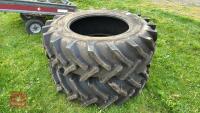 PAIR 16.9 R30 TRACTOR TYRES - 3