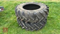 PAIR 16.9 R30 TRACTOR TYRES - 4