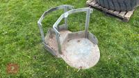 2 GALVANISED BARREL HOLDERS - 4