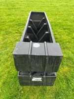 2 X 1.9M PLASTIC WATER TROUGHS - 2