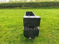 2 X 1.9M PLASTIC WATER TROUGHS - 2