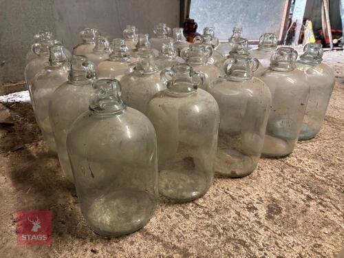 5 GLASS DEMIJOHNS