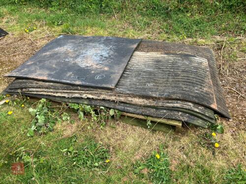 PALLET OF RUBBER MATS (E)