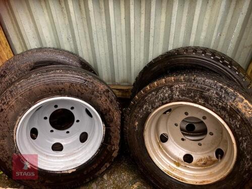 4 X 205/215 6 STUD WHEELS & TYRES (S/R)