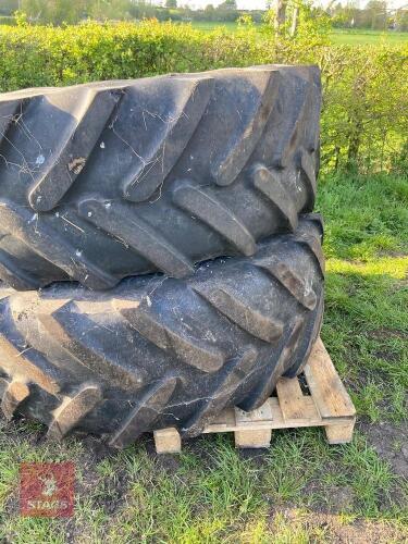 2 X MICHELIN 580/70 R38 TYRES