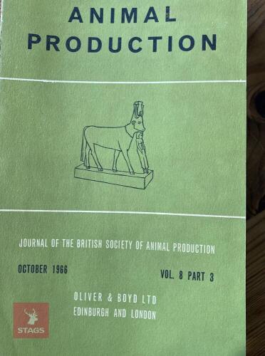 BRITISH SOCIETY OF ANIMAL PRODUCTION