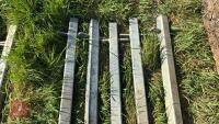 5 GALVANISED CONNECTING POSTS - 5