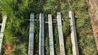 5 GALVANISED CONNECTING POSTS - 6