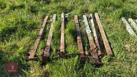 7 GALVANISED CONNECTING POSTS - 3