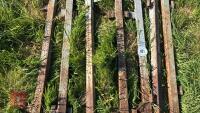 7 GALVANISED CONNECTING POSTS - 5