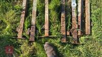 7 GALVANISED CONNECTING POSTS - 6