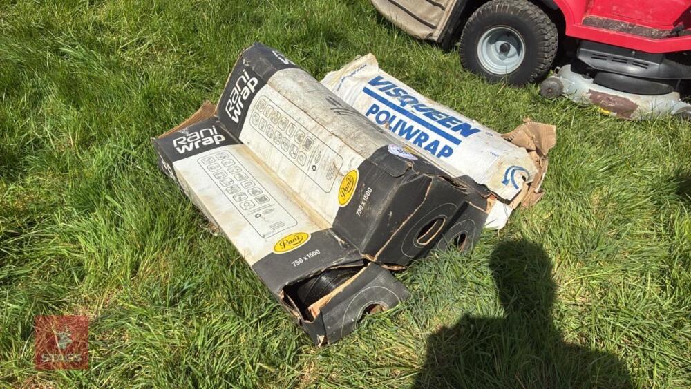 4 ROLLS OF 750MM BALE WRAP