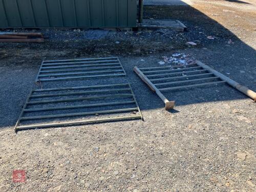 3 MIXED GALVANISED SHEEP GATES
