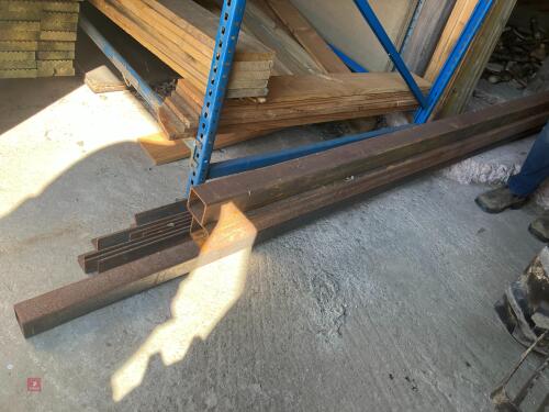 3 BOX SECTIONS & 7 LENGTHS OF ANGLE IRON