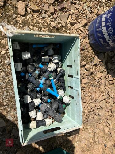 SELECTION OF PLASTIC WATER PIPE FITTINGS