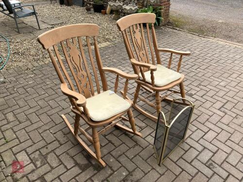 PAIR OF ROCKING CHAIRS