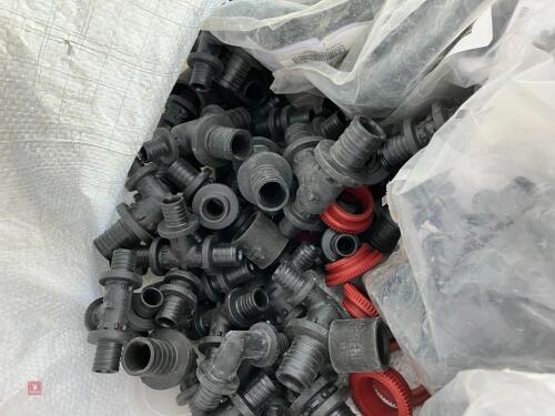 BOXES OF PLASTIC PIPE JOINERS
