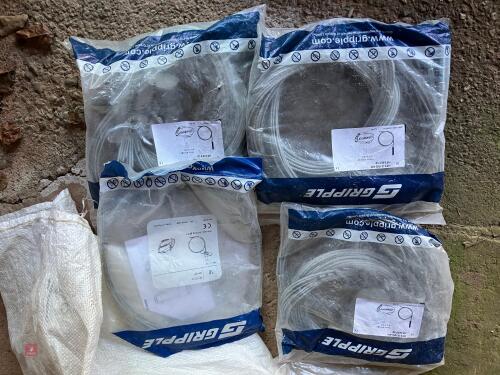 4 BAGS OF GRIPPLE WIRE & JOINERS
