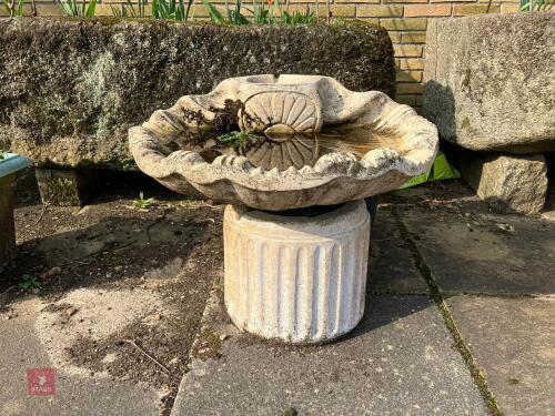 CAST BIRD BATH