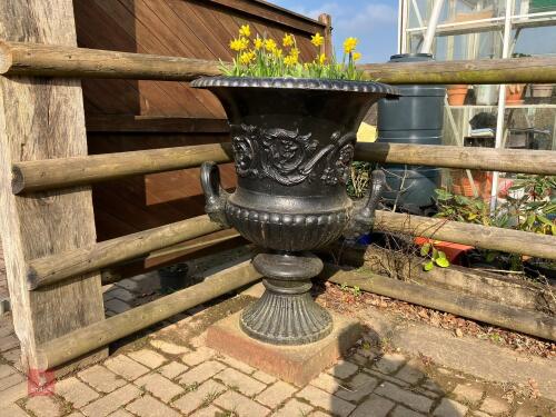 PAIR OF CAST ORNATE PLANTERS