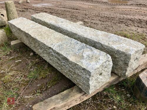 PAIR OF GRANITE PILLARS