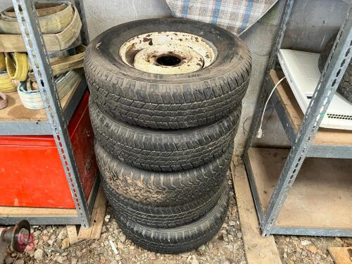 5 X 225/75 R14 WHEELS AND TYRES