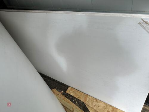 8 X 92'' X 38'' WHITE WALL BOARDS
