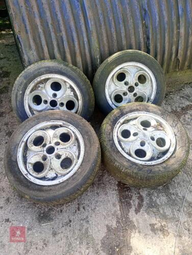 4 FORD ESCORT ALLOYS TYRES