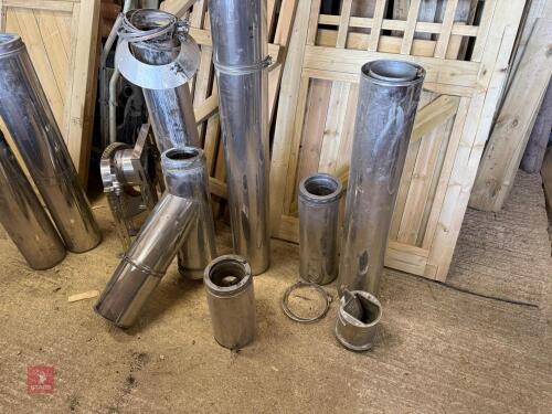 7 MIXED STAINLESS STEEL FLUES